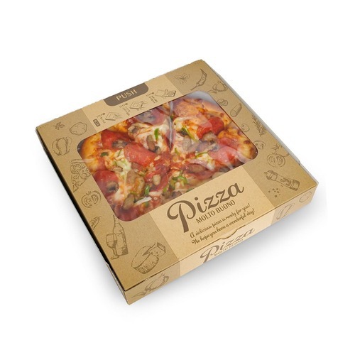 ピザ箱9インチ窓付Dブラウン　FSM image