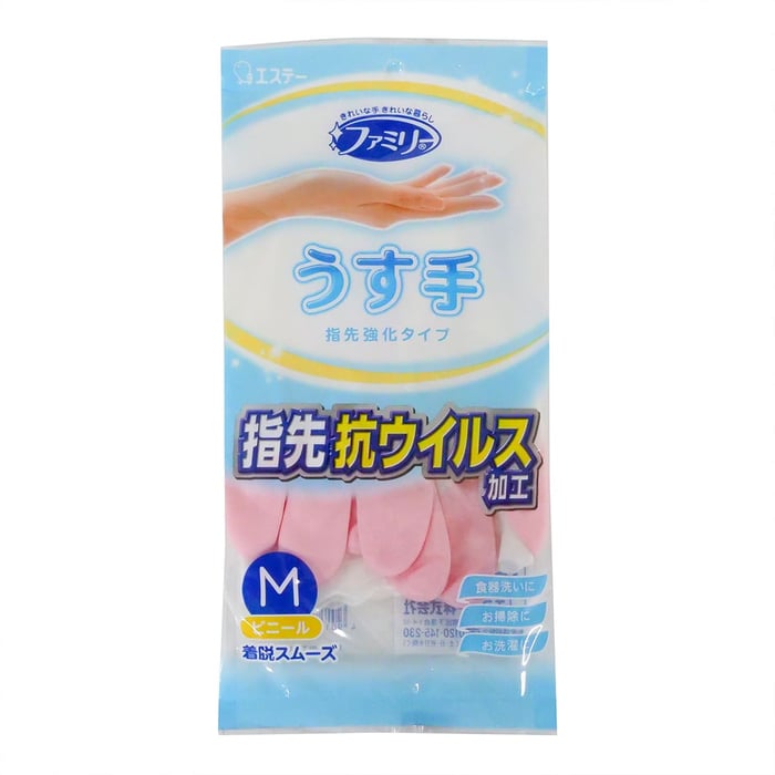 ビニールうす手指先抗ウィルスＭピンク image