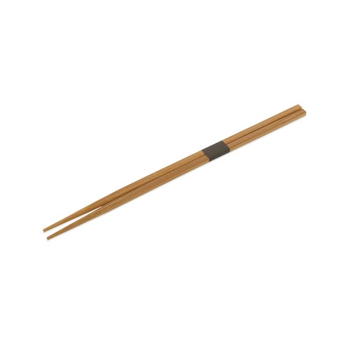 帯巻き　黒竹角箸　２４㎝ image