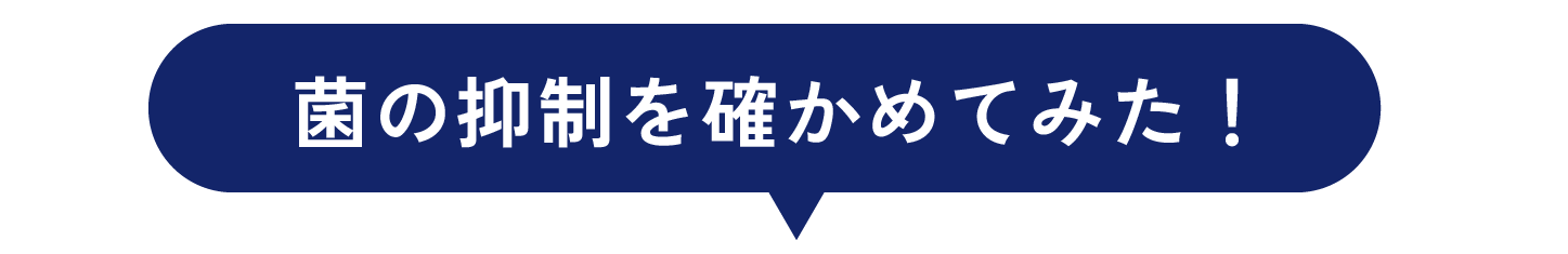 菌の抑制を確かめてみた